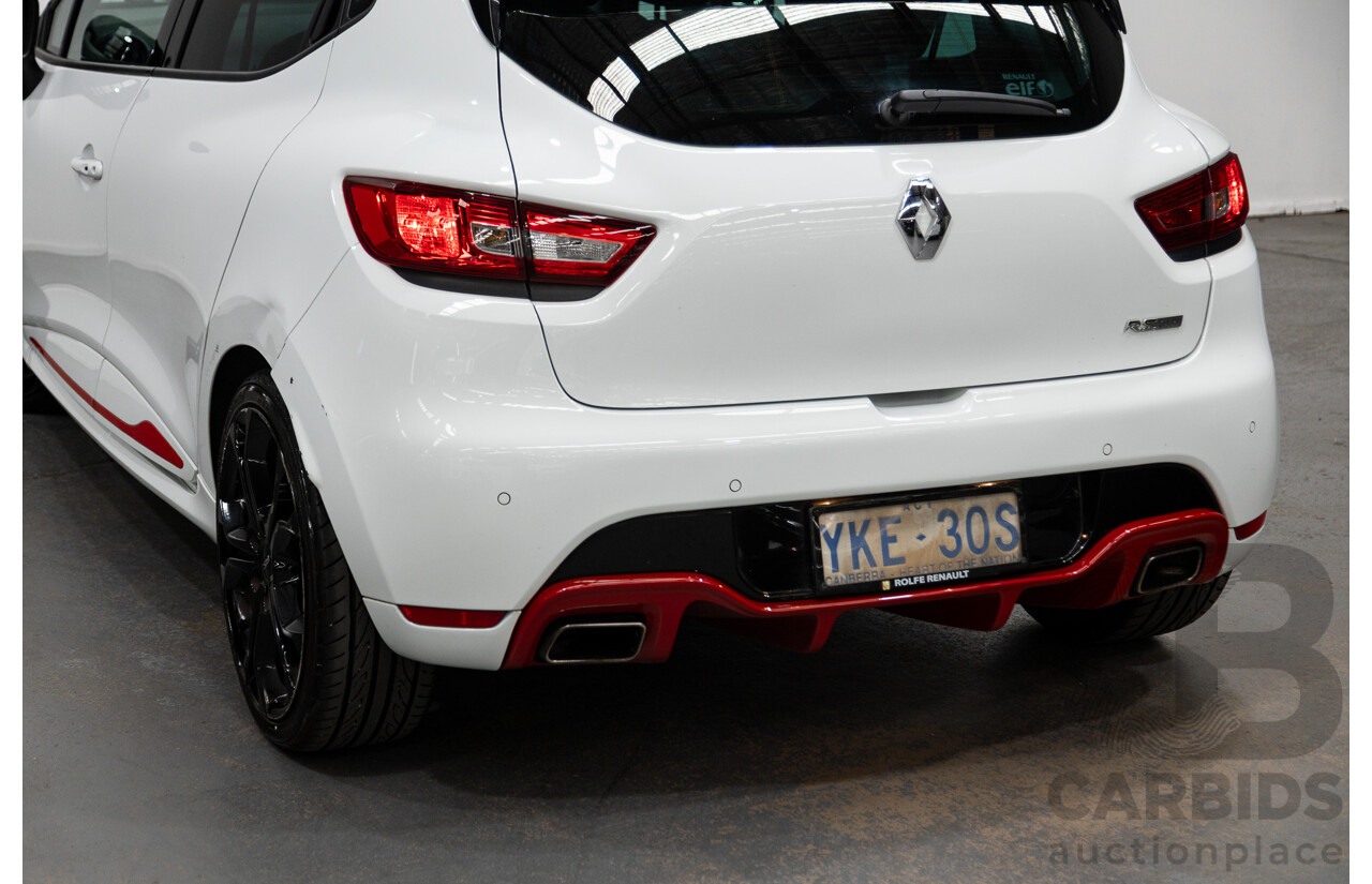 03/2015 Renault Clio RS 200 Sport X98 5D Hatchback White Turbo 1.6L