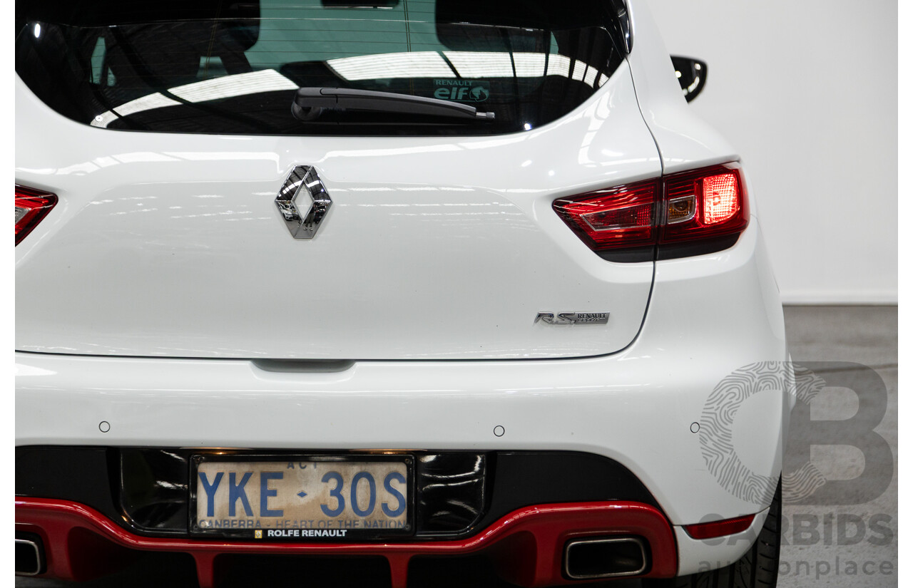 03/2015 Renault Clio RS 200 Sport X98 5D Hatchback White Turbo 1.6L