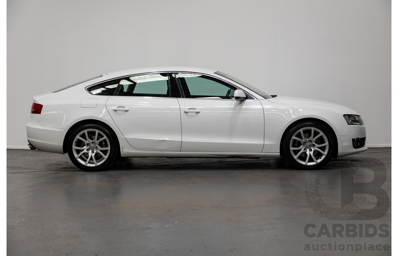 3/2012 Audi A5 Sportback 2.0 TFSI 8T MY12 5d Hatchback White Turbo 2.0L
