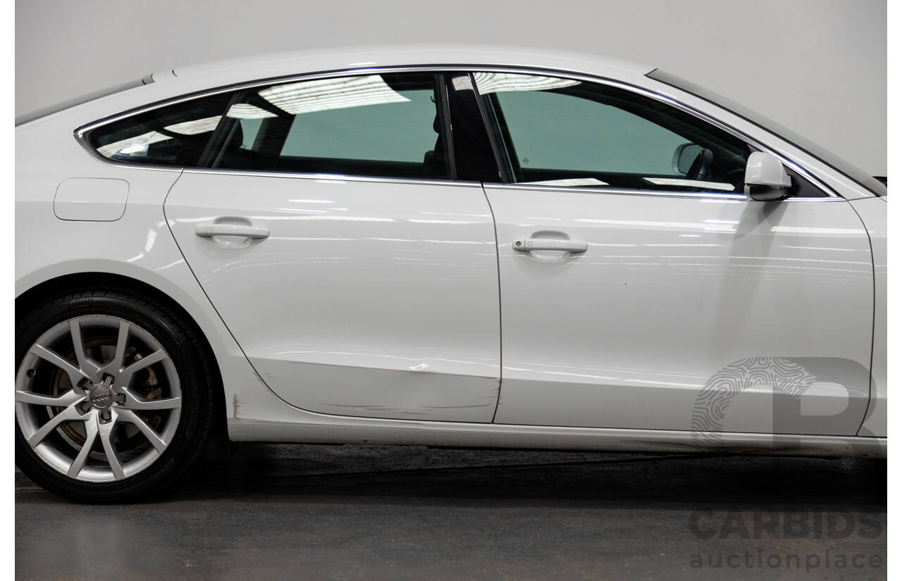 3/2012 Audi A5 Sportback 2.0 TFSI 8T MY12 5d Hatchback White Turbo 2.0L