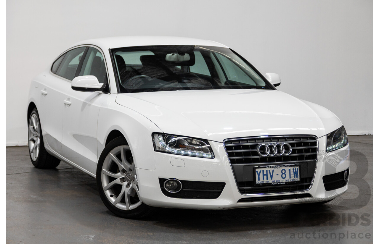 3/2012 Audi A5 Sportback 2.0 TFSI 8T MY12 5d Hatchback White Turbo 2.0L