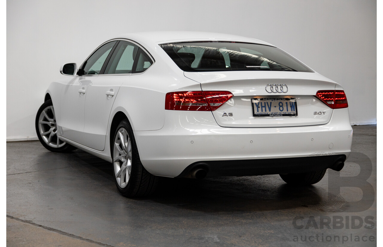 3/2012 Audi A5 Sportback 2.0 TFSI 8T MY12 5d Hatchback White Turbo 2.0L