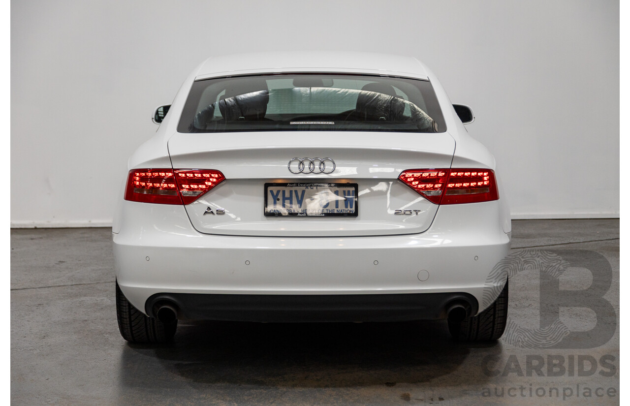 3/2012 Audi A5 Sportback 2.0 TFSI 8T MY12 5d Hatchback White Turbo 2.0L