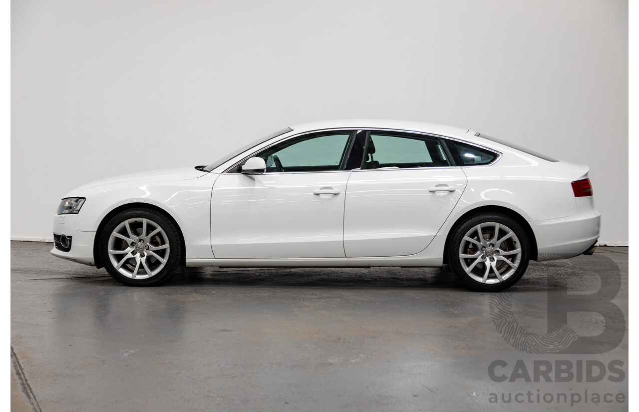 3/2012 Audi A5 Sportback 2.0 TFSI 8T MY12 5d Hatchback White Turbo 2.0L