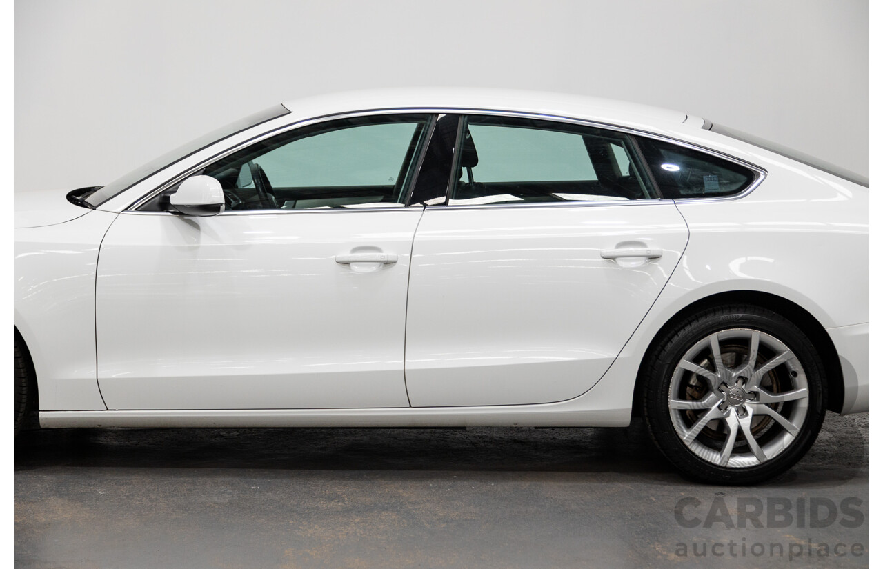 3/2012 Audi A5 Sportback 2.0 TFSI 8T MY12 5d Hatchback White Turbo 2.0L