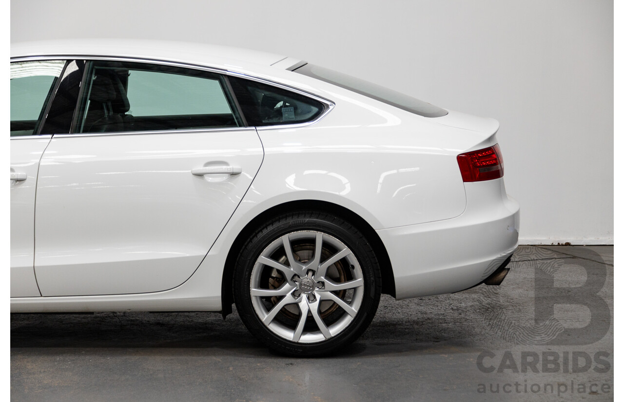 3/2012 Audi A5 Sportback 2.0 TFSI 8T MY12 5d Hatchback White Turbo 2.0L