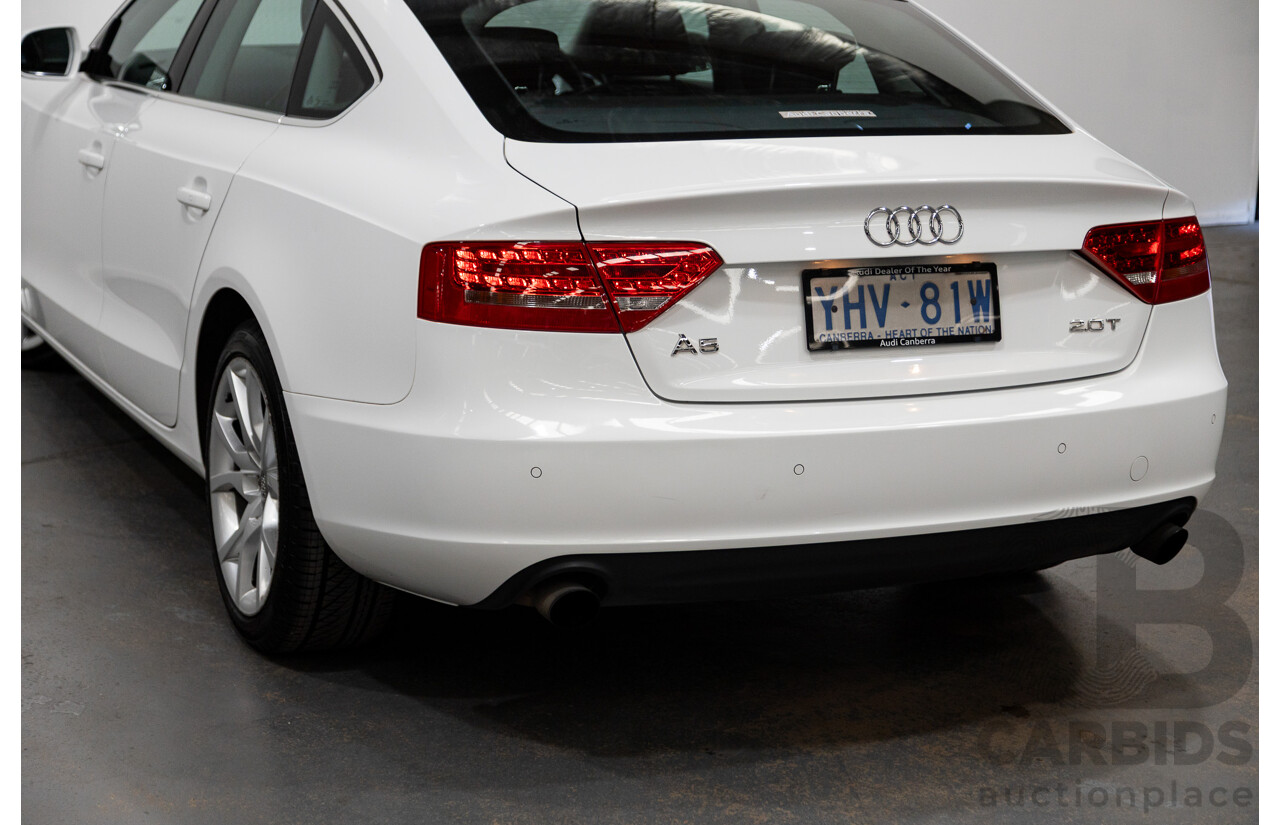 3/2012 Audi A5 Sportback 2.0 TFSI 8T MY12 5d Hatchback White Turbo 2.0L