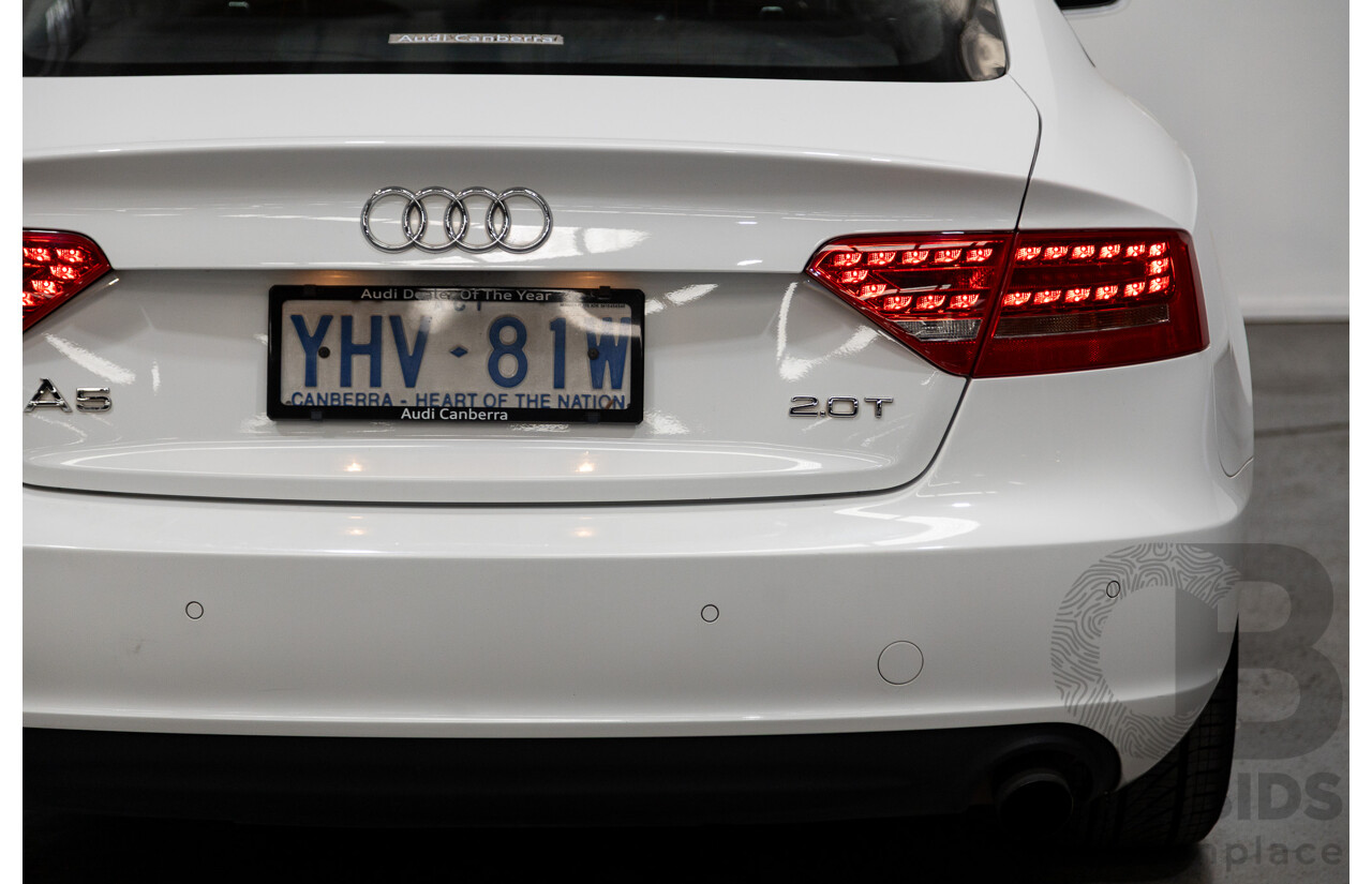 3/2012 Audi A5 Sportback 2.0 TFSI 8T MY12 5d Hatchback White Turbo 2.0L