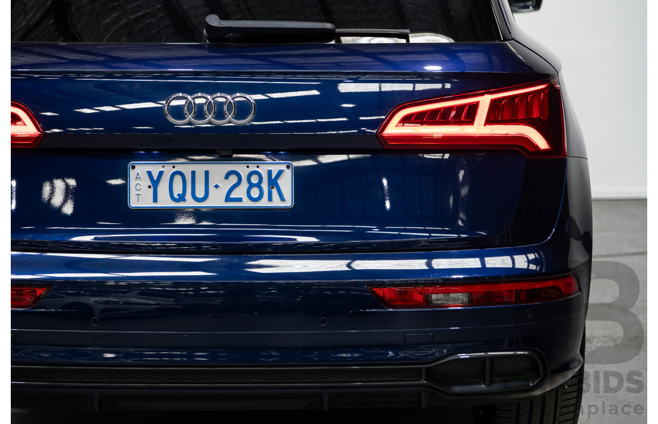 02/2018 Audi SQ5 3.0 TFSI Quattro (AWD) FY MY18 4D Wagon Navarra Blue Metallic Turbo V6 3.0L