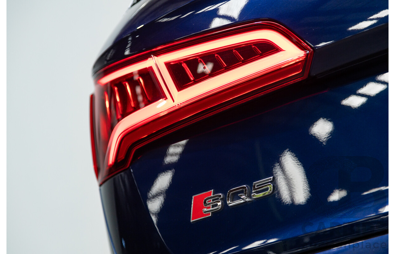 02/2018 Audi SQ5 3.0 TFSI Quattro (AWD) FY MY18 4D Wagon Navarra Blue Metallic Turbo V6 3.0L