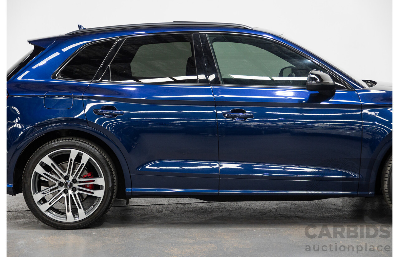 02/2018 Audi SQ5 3.0 TFSI Quattro (AWD) FY MY18 4D Wagon Navarra Blue Metallic Turbo V6 3.0L