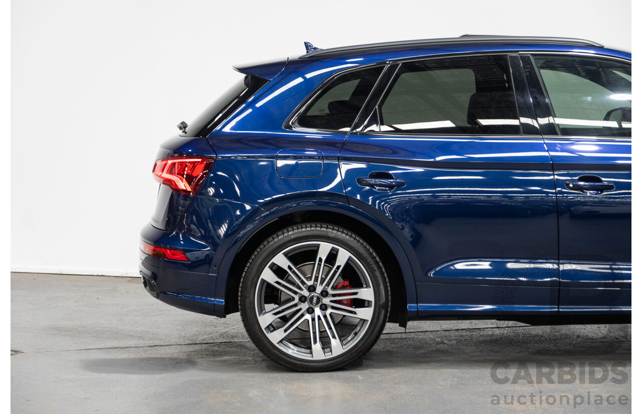 02/2018 Audi SQ5 3.0 TFSI Quattro (AWD) FY MY18 4D Wagon Navarra Blue Metallic Turbo V6 3.0L