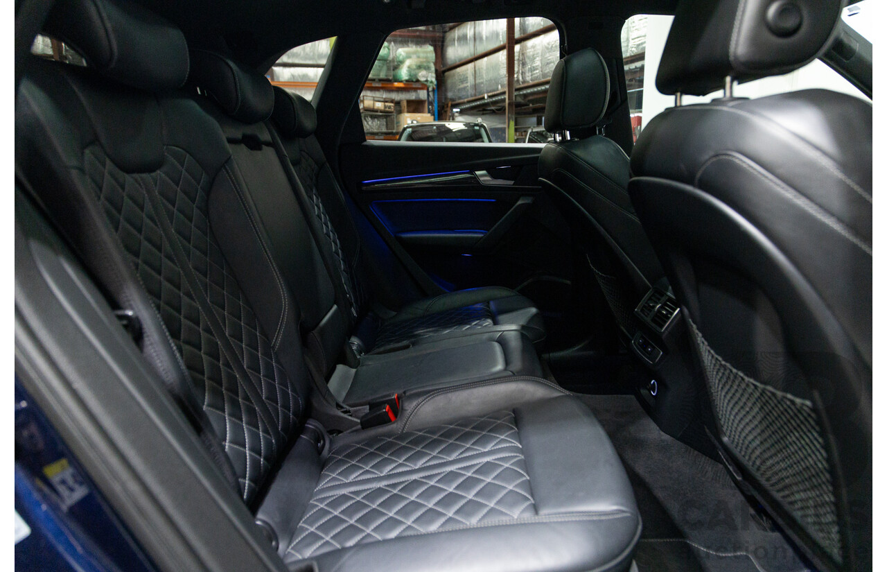02/2018 Audi SQ5 3.0 TFSI Quattro (AWD) FY MY18 4D Wagon Navarra Blue Metallic Turbo V6 3.0L