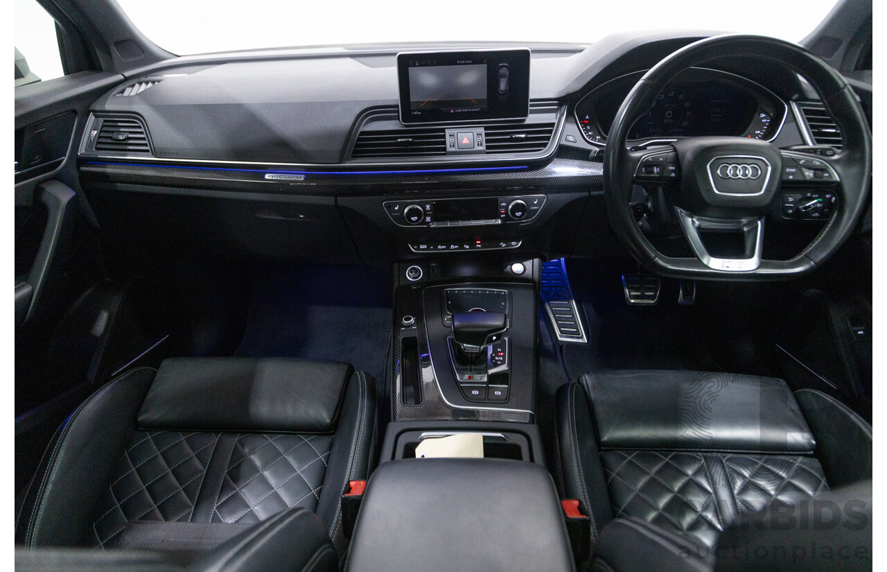 02/2018 Audi SQ5 3.0 TFSI Quattro (AWD) FY MY18 4D Wagon Navarra Blue Metallic Turbo V6 3.0L