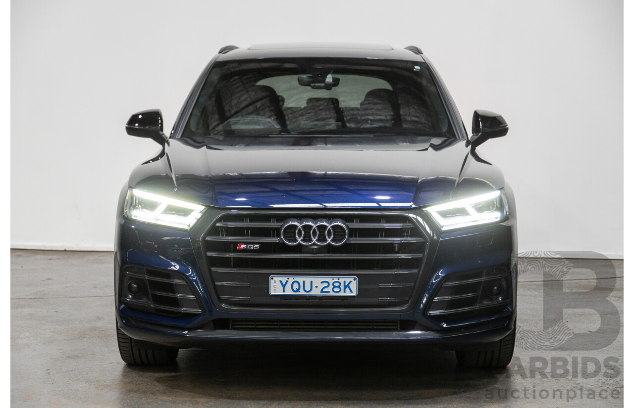 02/2018 Audi SQ5 3.0 TFSI Quattro (AWD) FY MY18 4D Wagon Navarra Blue Metallic Turbo V6 3.0L