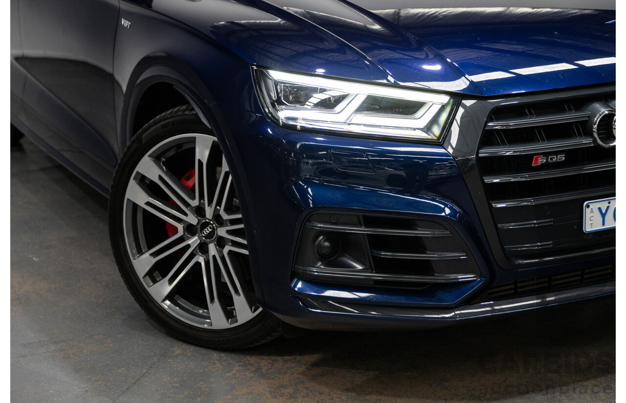 02/2018 Audi SQ5 3.0 TFSI Quattro (AWD) FY MY18 4D Wagon Navarra Blue Metallic Turbo V6 3.0L