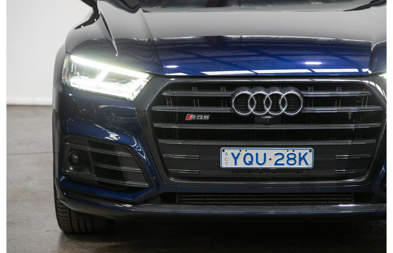 02/2018 Audi SQ5 3.0 TFSI Quattro (AWD) FY MY18 4D Wagon Navarra Blue Metallic Turbo V6 3.0L