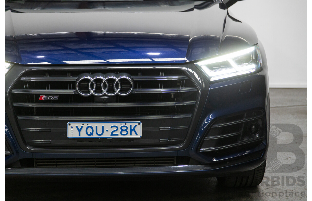02/2018 Audi SQ5 3.0 TFSI Quattro (AWD) FY MY18 4D Wagon Navarra Blue Metallic Turbo V6 3.0L