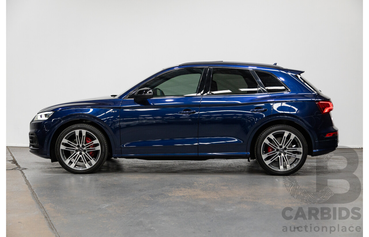 02/2018 Audi SQ5 3.0 TFSI Quattro (AWD) FY MY18 4D Wagon Navarra Blue Metallic Turbo V6 3.0L