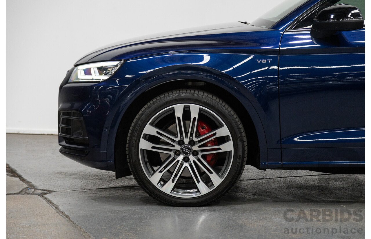 02/2018 Audi SQ5 3.0 TFSI Quattro (AWD) FY MY18 4D Wagon Navarra Blue Metallic Turbo V6 3.0L