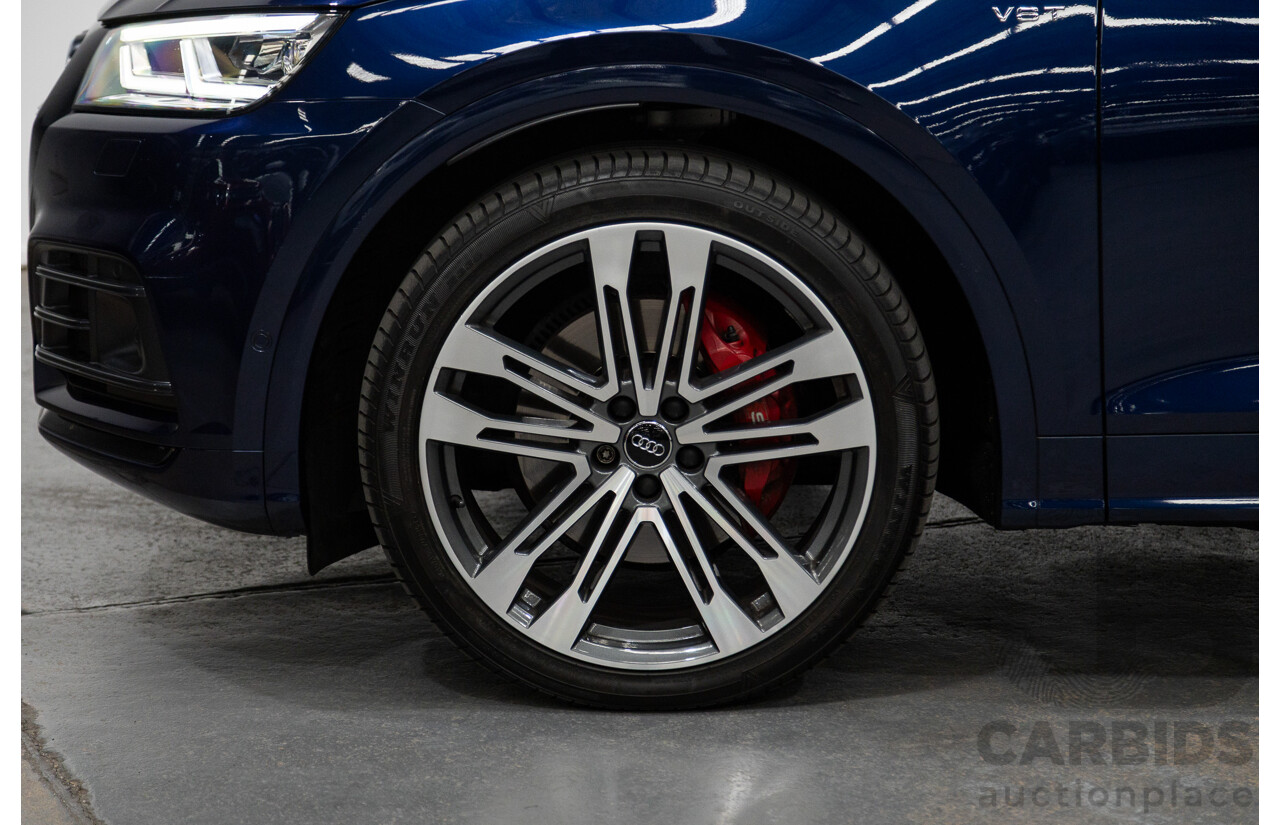 02/2018 Audi SQ5 3.0 TFSI Quattro (AWD) FY MY18 4D Wagon Navarra Blue Metallic Turbo V6 3.0L