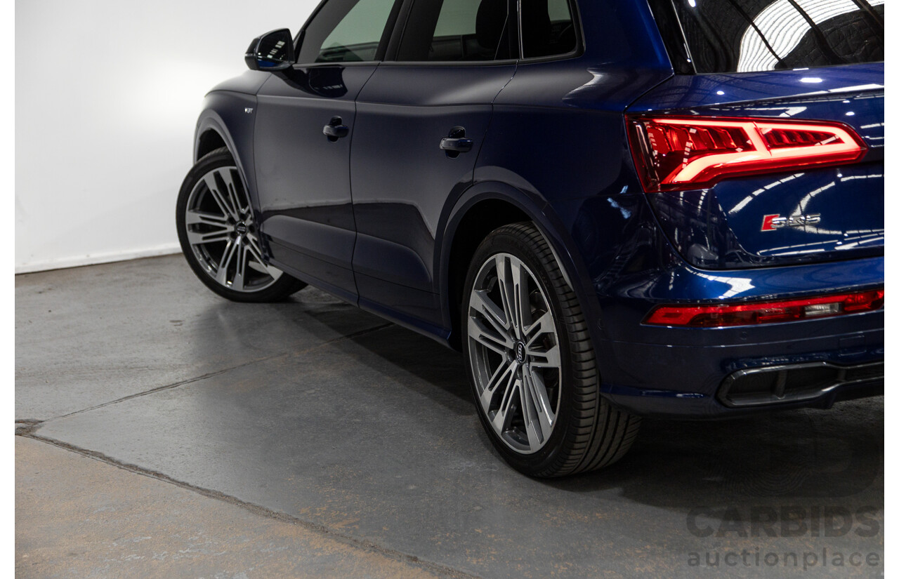 02/2018 Audi SQ5 3.0 TFSI Quattro (AWD) FY MY18 4D Wagon Navarra Blue Metallic Turbo V6 3.0L