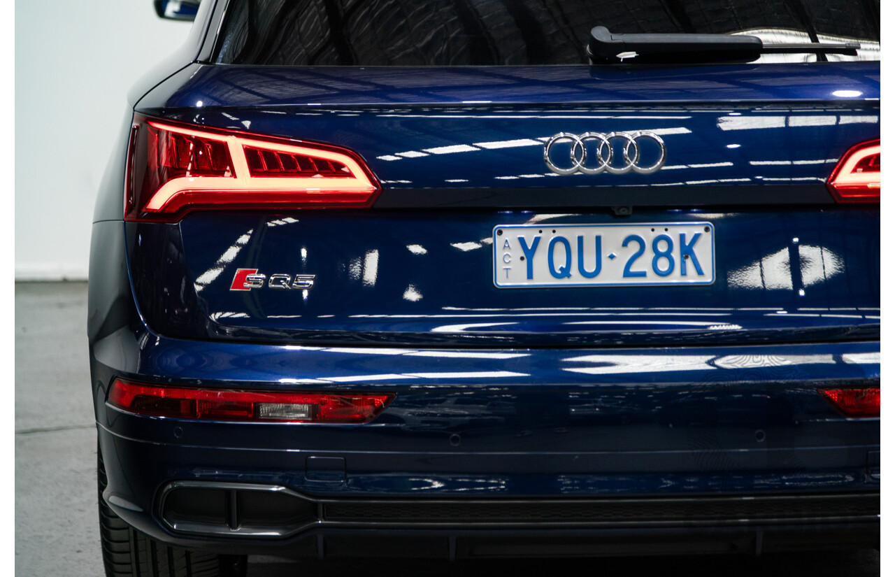 02/2018 Audi SQ5 3.0 TFSI Quattro (AWD) FY MY18 4D Wagon Navarra Blue Metallic Turbo V6 3.0L