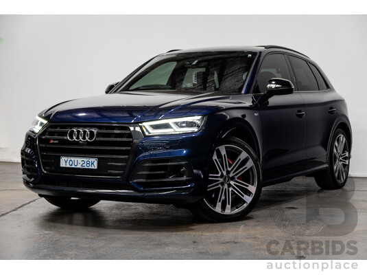 02/2018 Audi SQ5 3.0 TFSI Quattro (AWD) FY MY18 4D Wagon Navarra Blue Metallic Turbo V6 3.0L