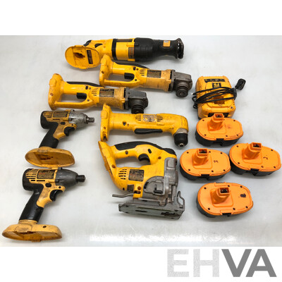 DeWalt 18 Volt Cordless Power Tools - Lot of Seven