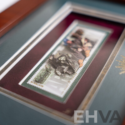 Australian Framed Mibex Australian Army Stamps