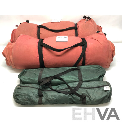 Two Children's Swag, Two Kookaburra Dome Tents, Tent Poles and Ropes