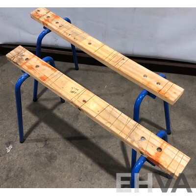 900mm Folding Saw Horses - Lot of Two