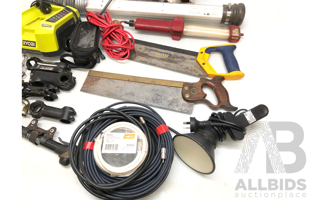 Selection of Tools, Hardware, Homeware and Bicycle Components