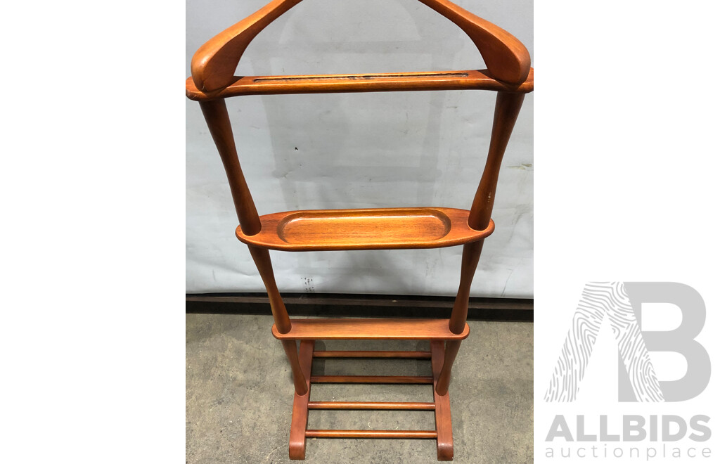 Suit Stand with Shoe Rack and Cufflink Tray