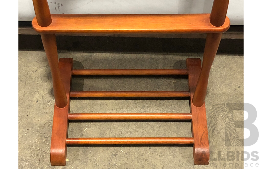 Suit Stand with Shoe Rack and Cufflink Tray