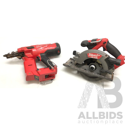 Milwaukee Cordless Power Tools(Skins Only) - Lot of Two