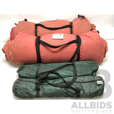 Two Children's Swag, Two Kookaburra Dome Tents, Tent Poles and Ropes