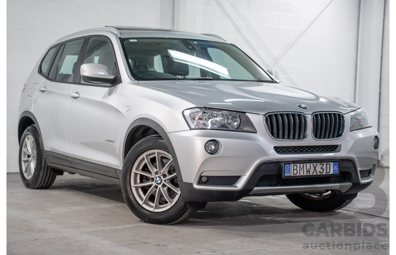 11/2011 BMW X3 Xdrive 20d (AWD) F25 4d Wagon Titanium Silver Metallic Turbo Diesel 2.0L