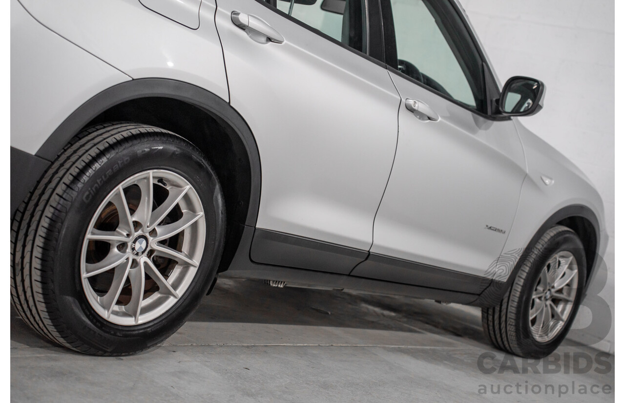 11/2011 BMW X3 Xdrive 20d (AWD) F25 4d Wagon Titanium Silver Metallic Turbo Diesel 2.0L