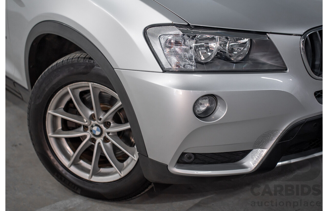 11/2011 BMW X3 Xdrive 20d (AWD) F25 4d Wagon Titanium Silver Metallic Turbo Diesel 2.0L
