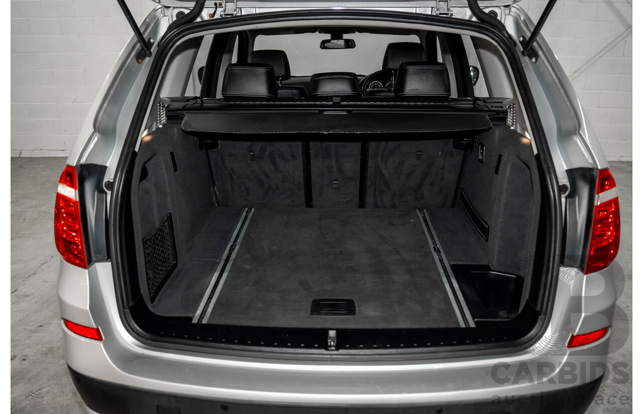 11/2011 BMW X3 Xdrive 20d (AWD) F25 4d Wagon Titanium Silver Metallic Turbo Diesel 2.0L