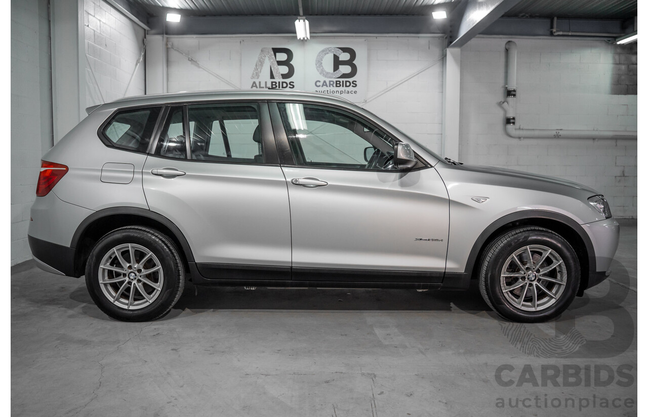 11/2011 BMW X3 Xdrive 20d (AWD) F25 4d Wagon Titanium Silver Metallic Turbo Diesel 2.0L