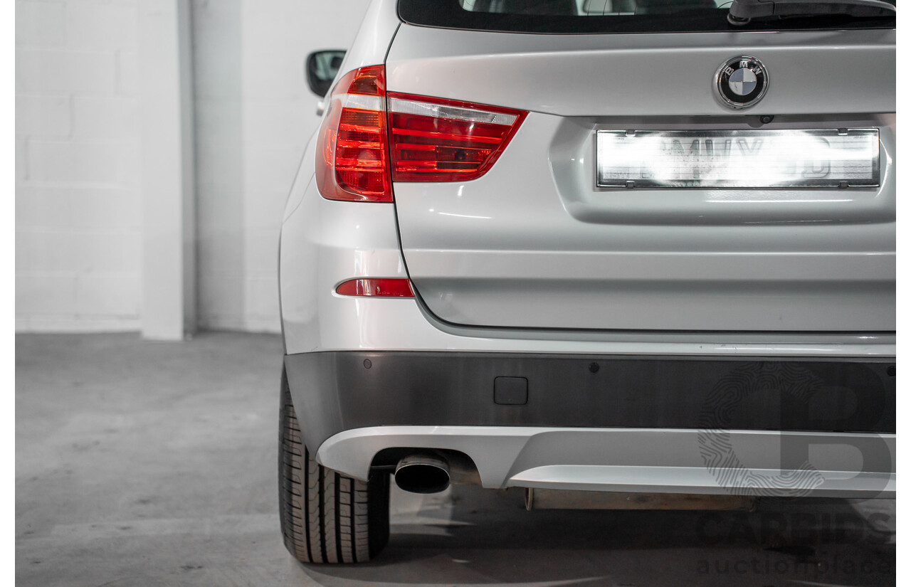 11/2011 BMW X3 Xdrive 20d (AWD) F25 4d Wagon Titanium Silver Metallic Turbo Diesel 2.0L