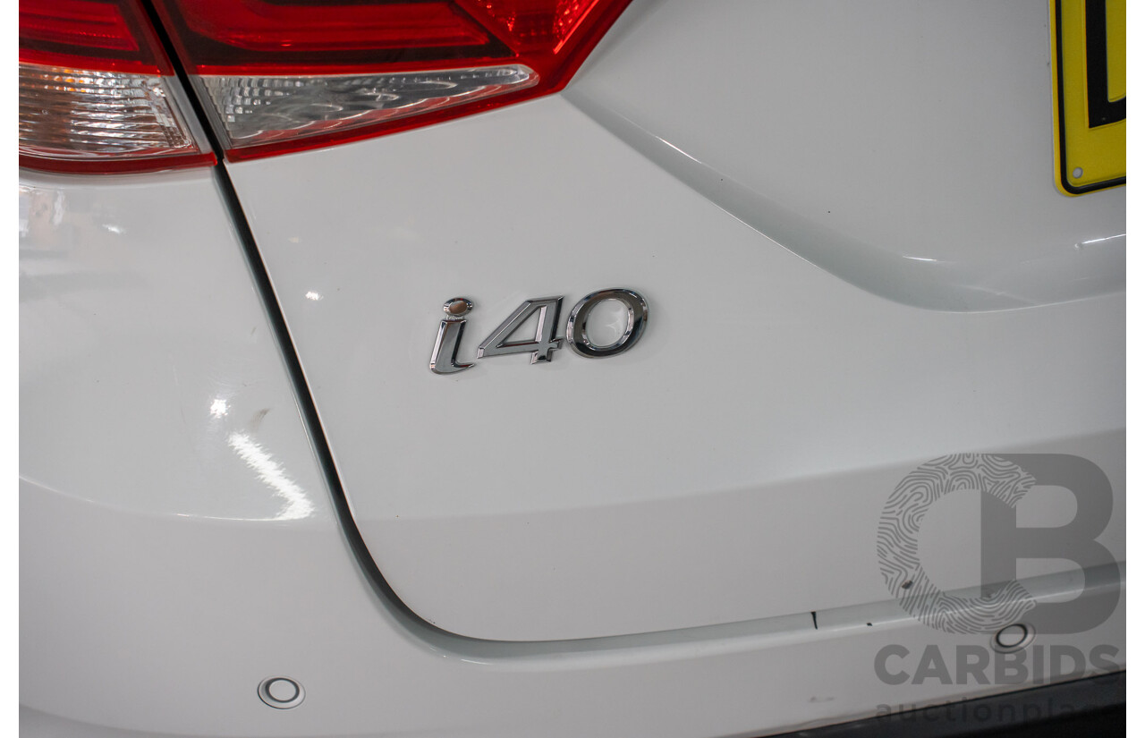 07/2017 Hyundai i40 Active Tourer (FWD) VF4 SERIES II MY17 4d Wagon Pure White Turbo Diesel 1.7L