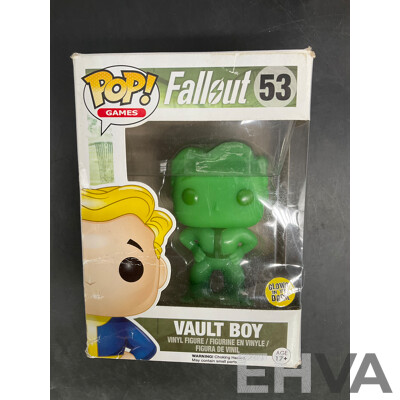 Collection of 5 Funko Pops Collectable Vinyl Figures From the Simpsons, the Karate Kid, Matrix, Fallout and Space Ghost - Lot of 5