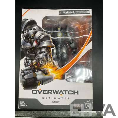 OVERWATCH Ultimates REINHARDT Wilhelm Action Figure and Crisis Core Final Fantasy VII Action Figure - Lot of 2