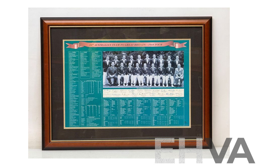 Australian Cricket Team 1948 Invincibles Team Print