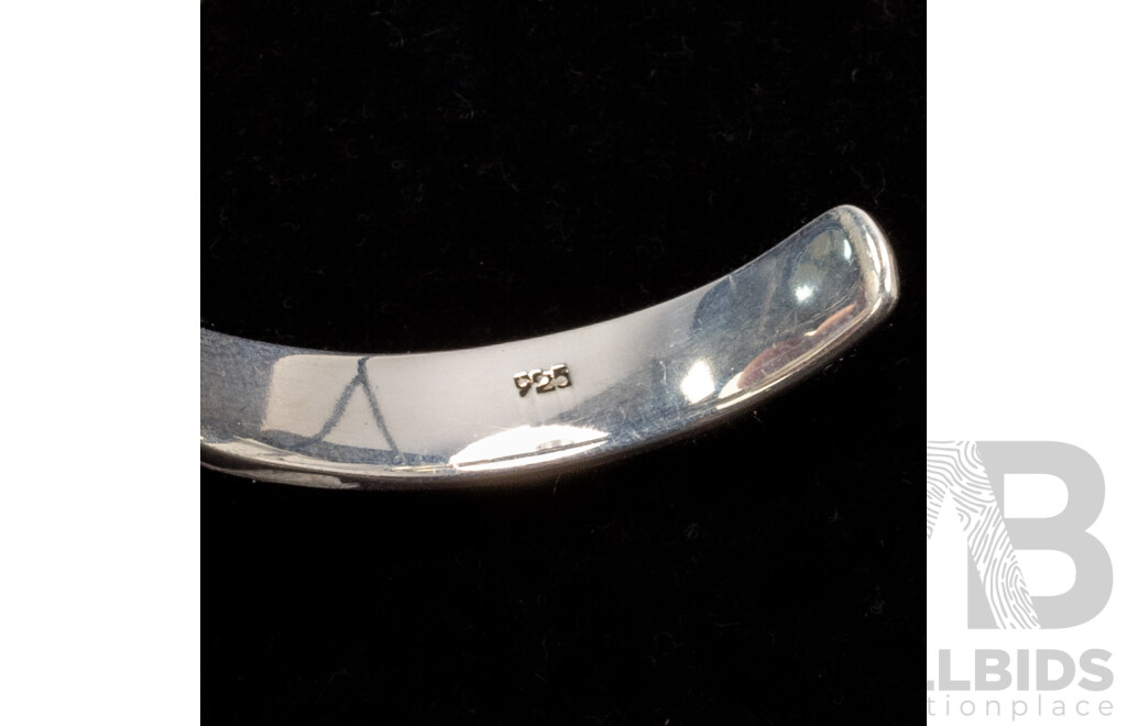 NEW - Mexican Sterling Silver Handmade Open Cuff Bangle, 60mm, 23.29 Grams