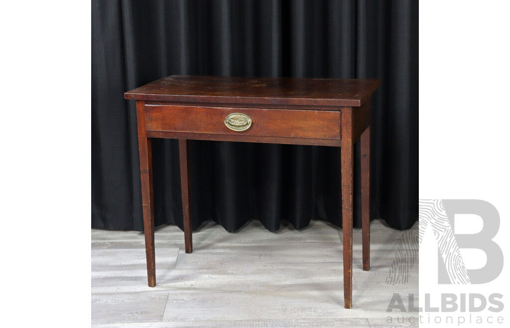 Georgian Oak Single Drawer Hall Table