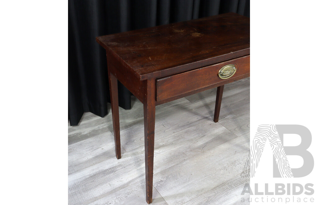 Georgian Oak Single Drawer Hall Table